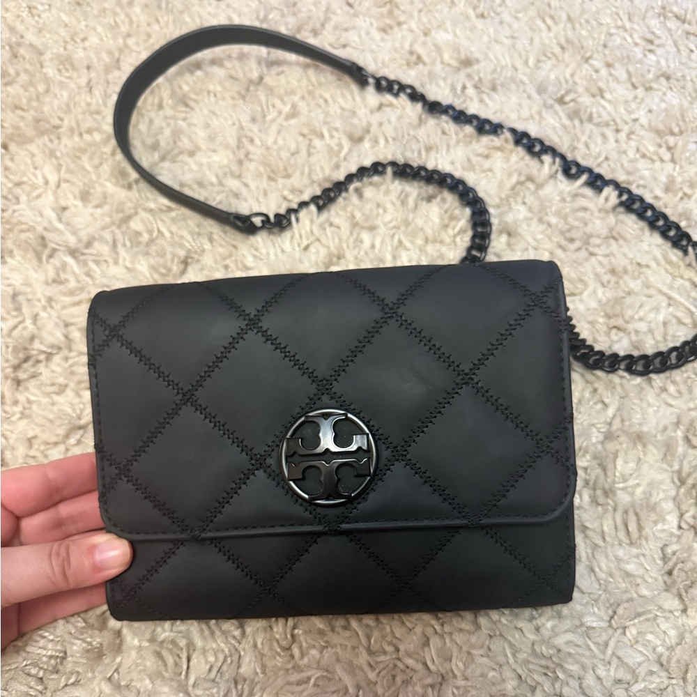 Black Quilted Crossbody Bag
